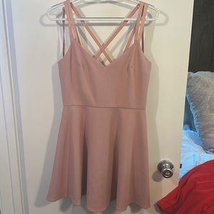 French Connection Whisper Strappy Cross-Back Dress